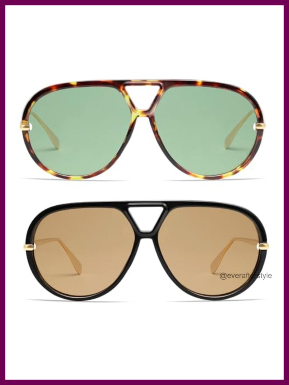 Oversized Polarized Round Aviator Sunglasses UV400 Shield Retro